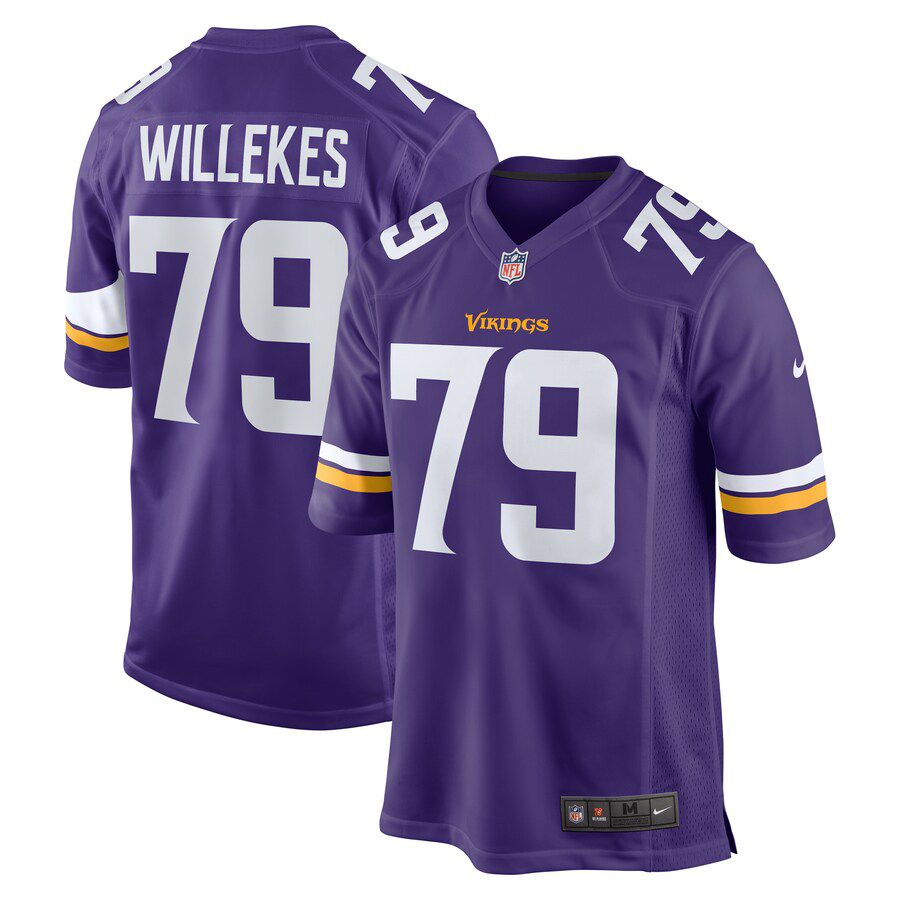 Men Minnesota Vikings #79 Kenny Willekes Nike Purple Game NFL Jersey